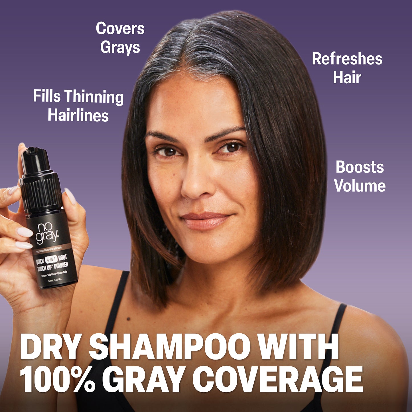 No Gray Quick 4-in-1 Root Touch Up (Light To Medium Brown)