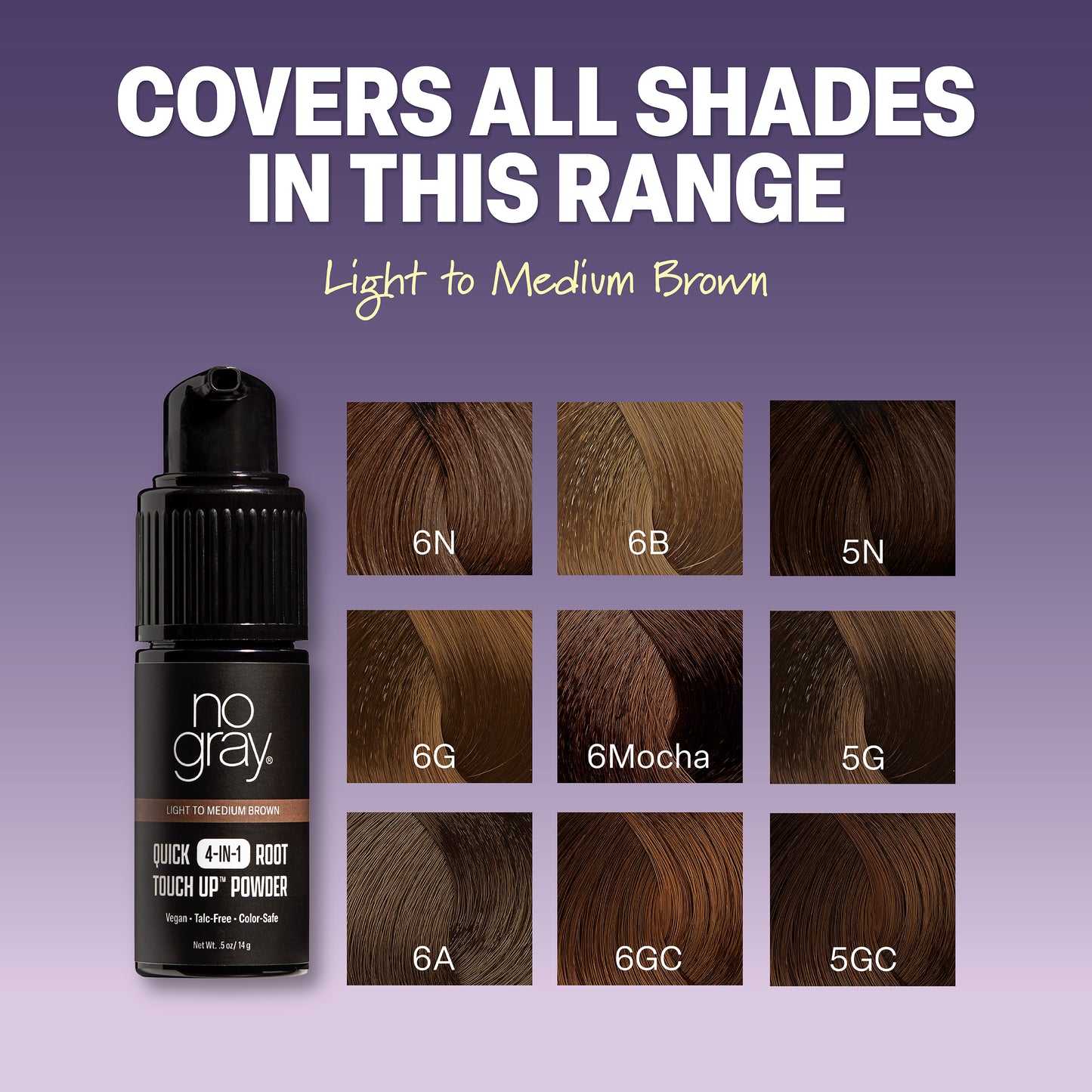 No Gray Quick 4-in-1 Root Touch Up (Light To Medium Brown)