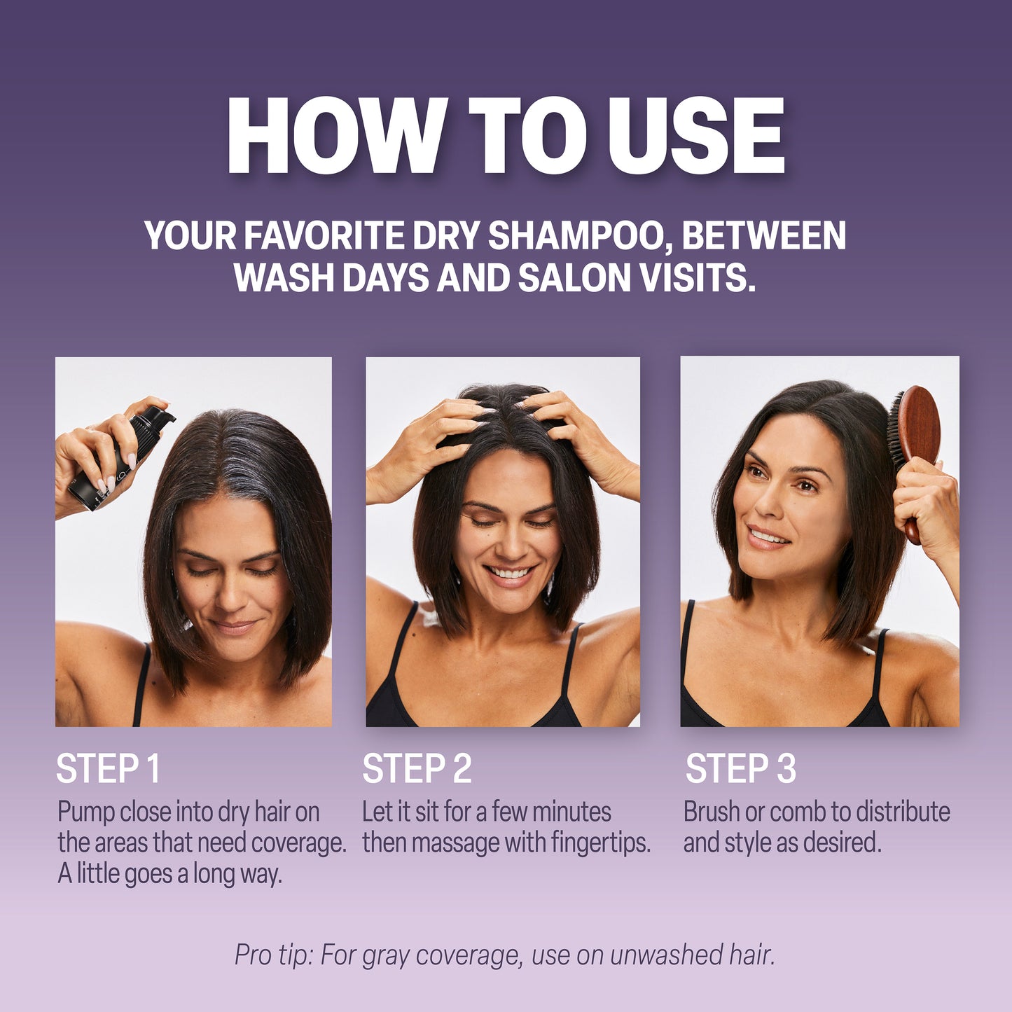 No Gray Quick 4-in-1 Root Touch-Up Dry Shampoo Powder (Light To Medium Brown)