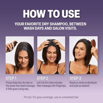 No Gray Quick 4-in-1 Root Touch-Up Dry Shampoo Powder (Light To Medium Brown)