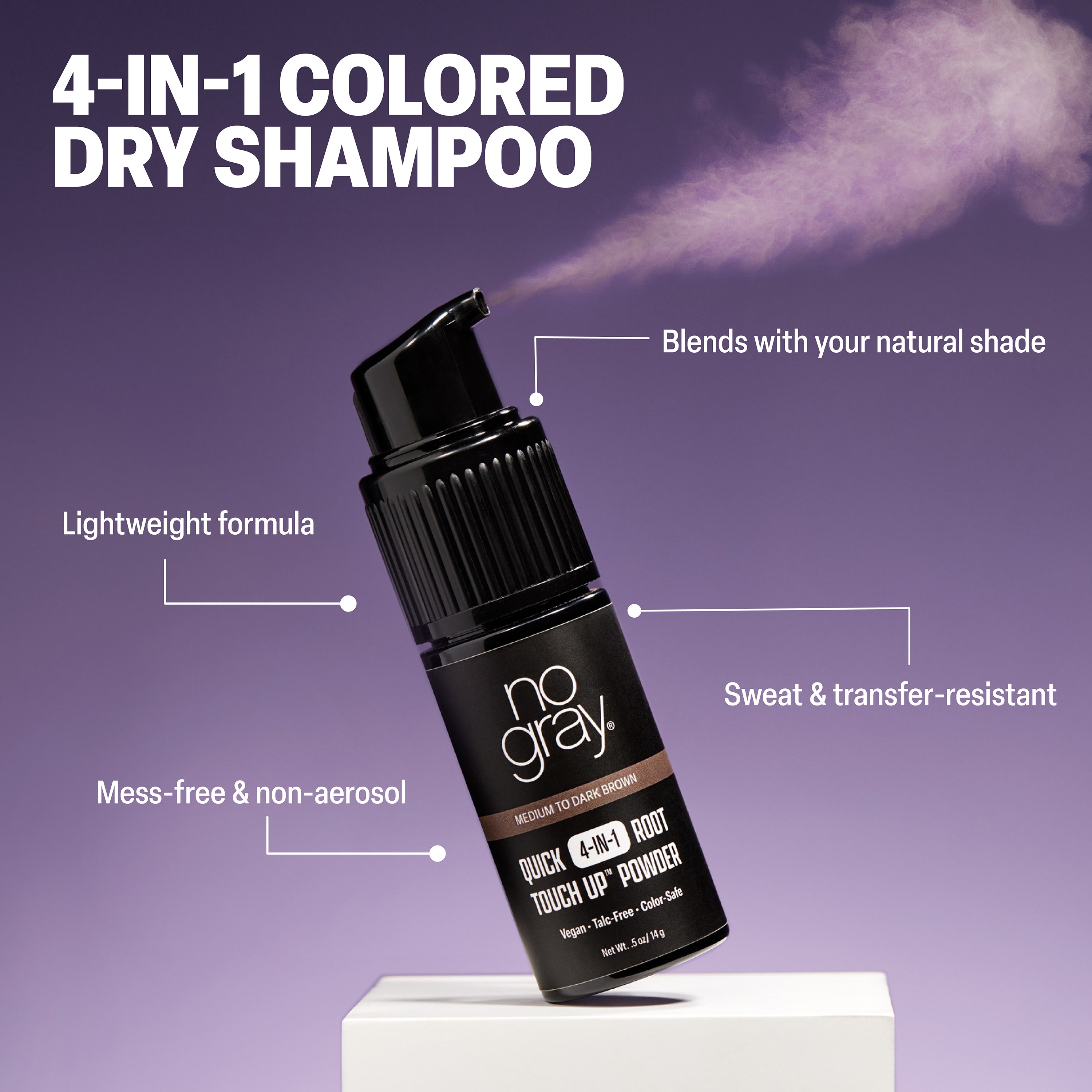 No Gray Quick 4-in-1 Black Root Touch Up | No Gray Hair Care