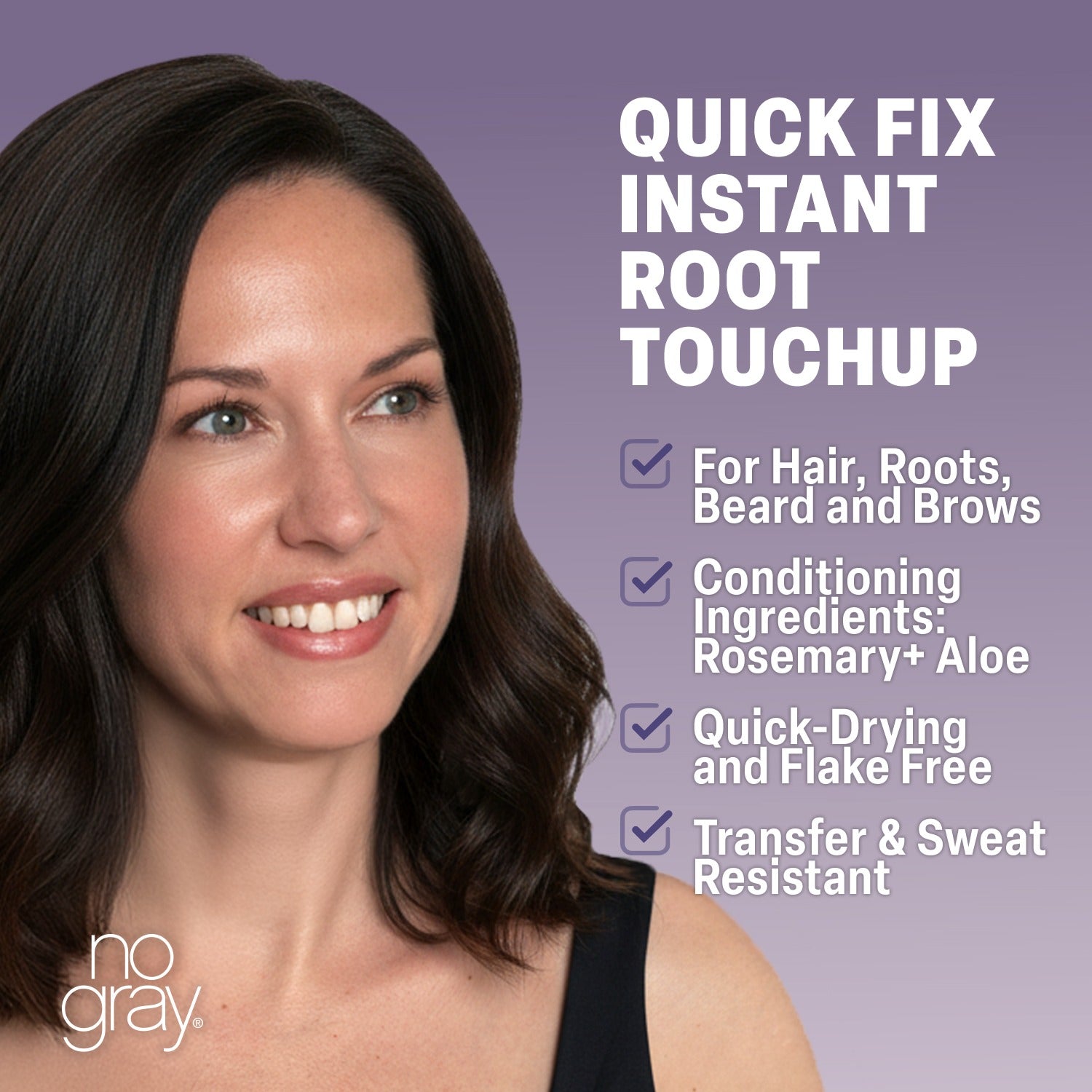 No Gray Quick Fix Light Brown Instant Root TouchUp | No Gray Hair Care