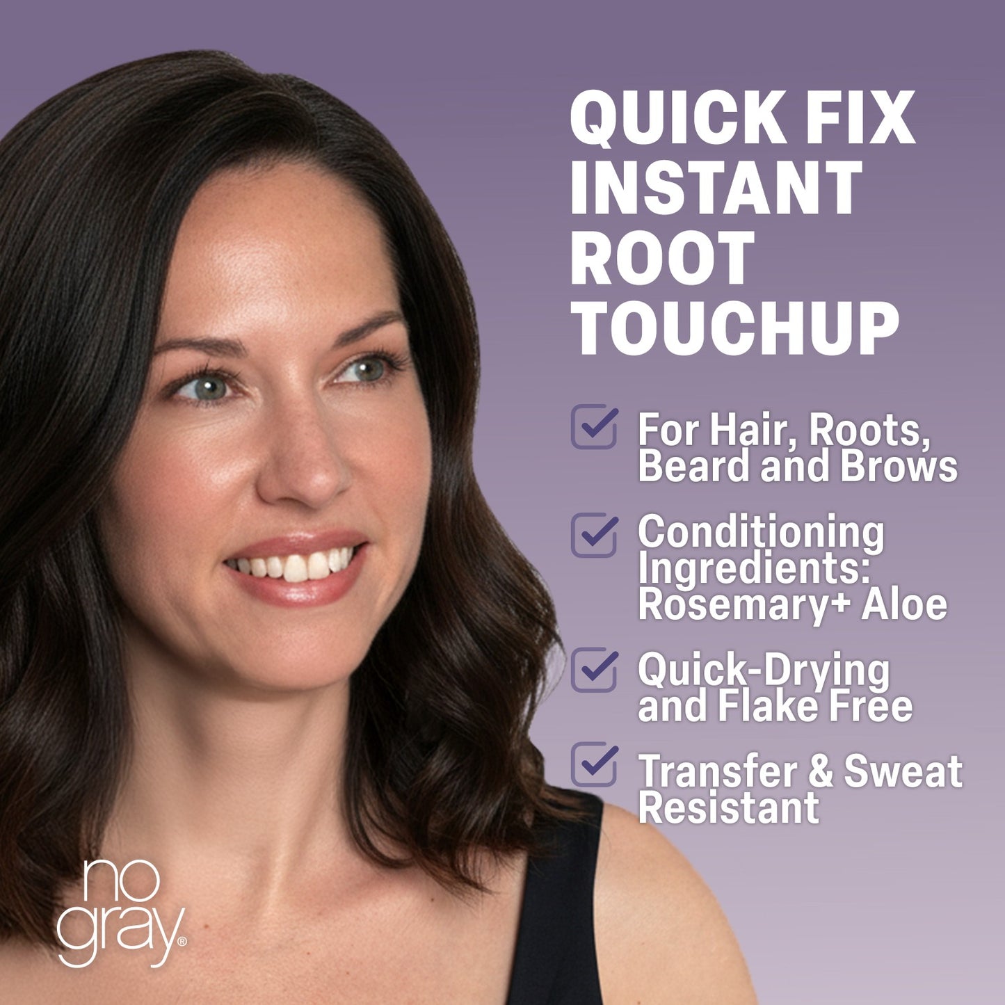 No Gray Quick Fix Instant Root TouchUp (Black)