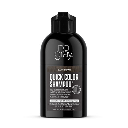 No Gray Quick Permanent Hair Color Shampoo, 8.45oz (Dark Brown)