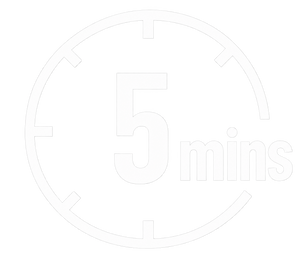 Results in as <br>
little as 5 minutes*
