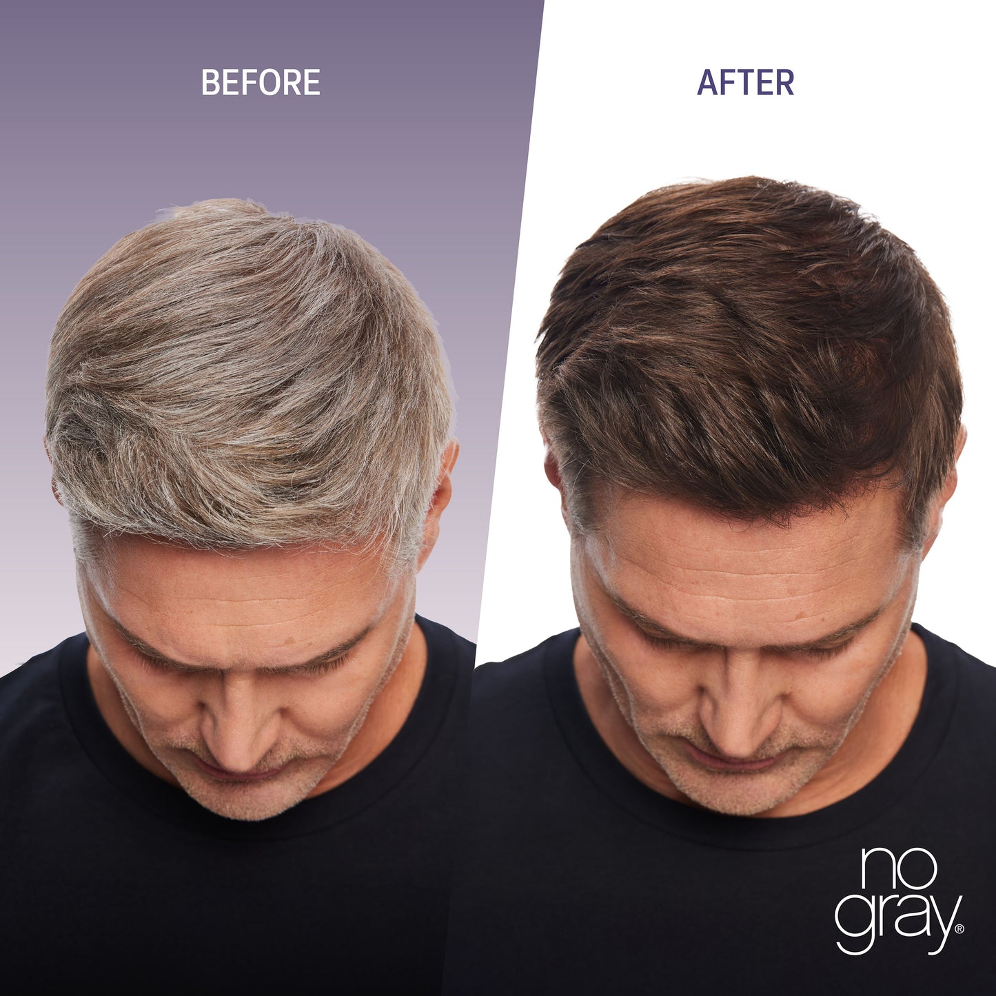 No Gray Quick Permanent Hair Color Shampoo, 8.45oz (Medium Brown)