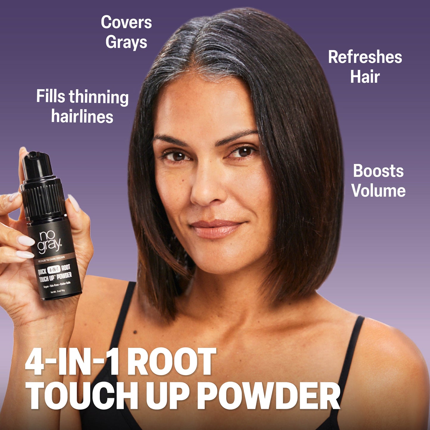 No Gray Quick 4-in-1 Root Touch Up (Black)