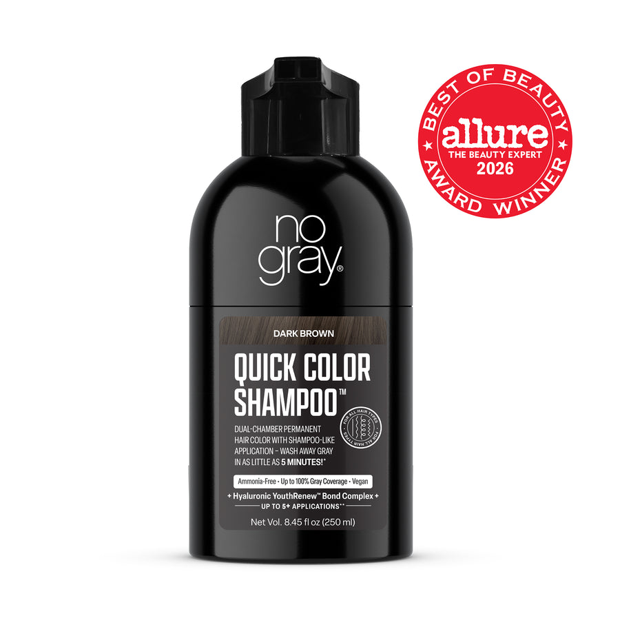 No Gray Quick Permanent Hair Color Shampoo, 8.45oz (Dark Brown)