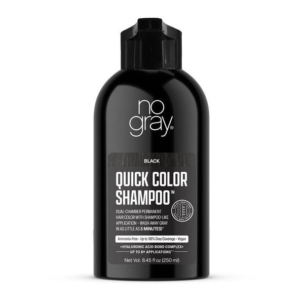 No Gray Quick Permanent Hair Color Shampoo, 8.45oz (Black)