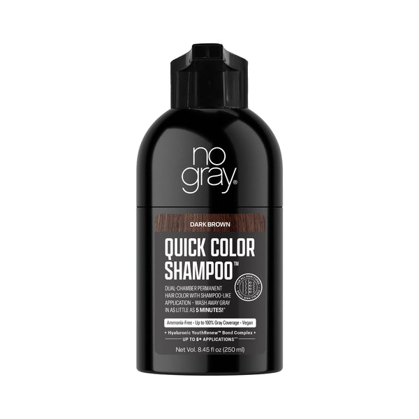 No Gray Quick Permanent Hair Color Shampoo, 8.45oz (Dark Brown)