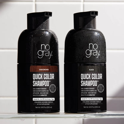 No Gray Quick Permanent Hair Color Shampoo, 8.45oz (Dark Brown)