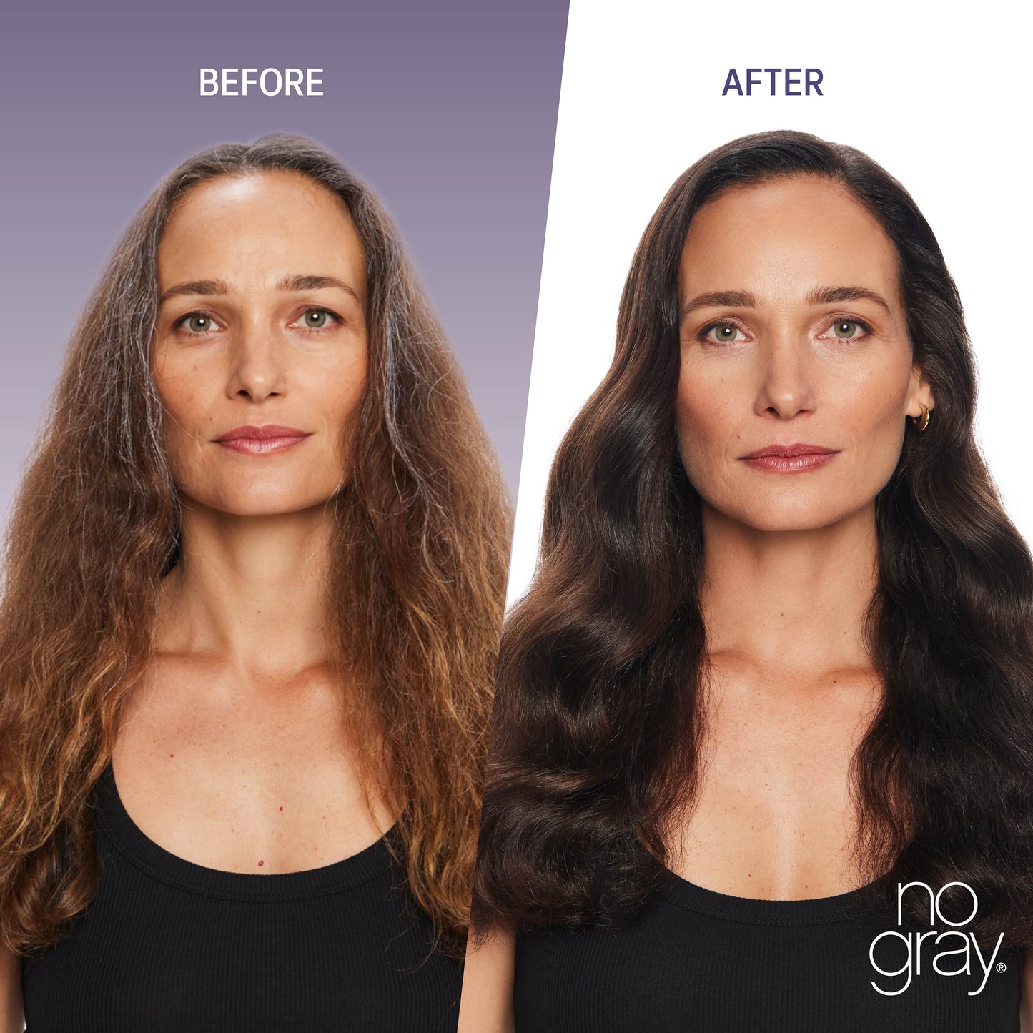 No Gray Quick Permanent Hair Color Shampoo, 8.45oz (Dark Brown)